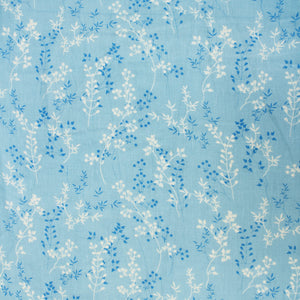 Full View Riva Floral Cotton Dohar, Blue Design 