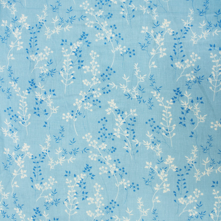 Full View Riva Floral Cotton Dohar, Blue Design 