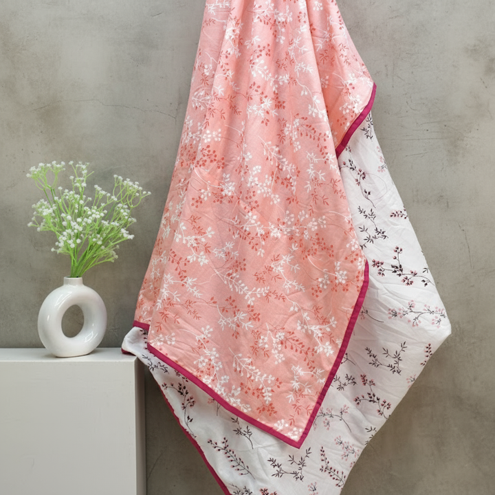 Riva Floral Cotton Dohar, Magenta