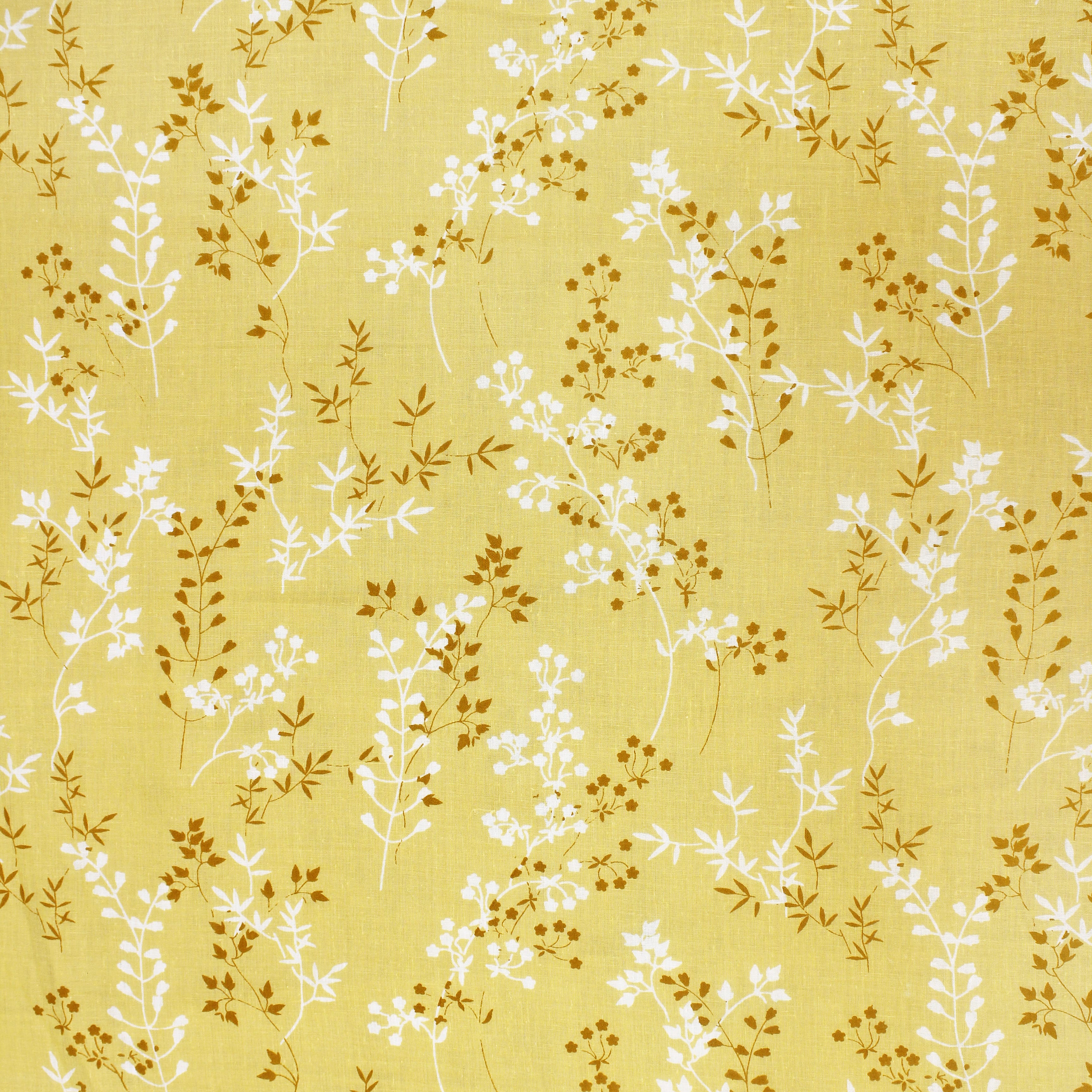 Full View Riva Floral Cotton Dohar, Mustard Design 