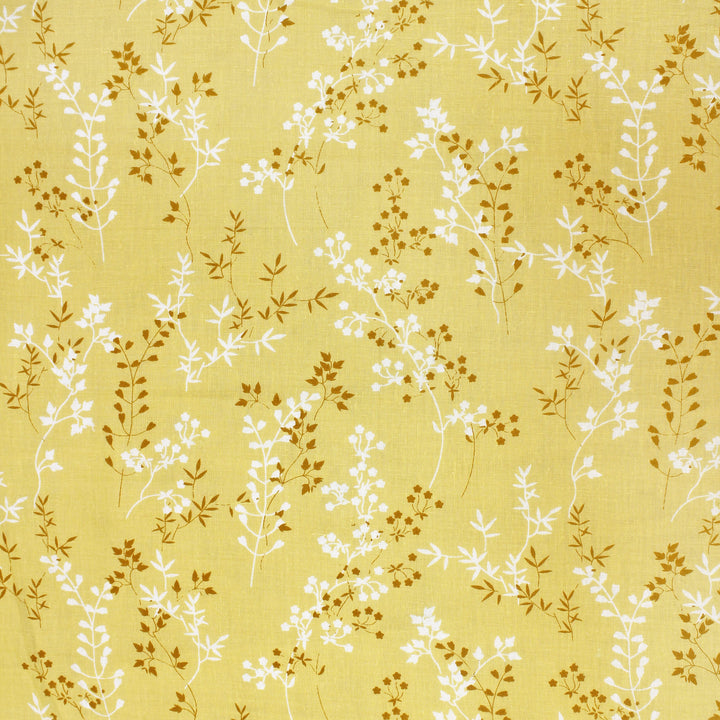Full View Riva Floral Cotton Dohar, Mustard Design 