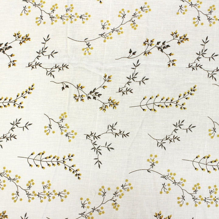 Full View Riva Floral Cotton Dohar, Mustard Design 
