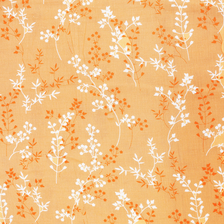 Full View Riva Floral Cotton Dohar Orange Design 
