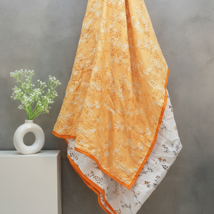 Riva Floral Cotton Dohar Orange