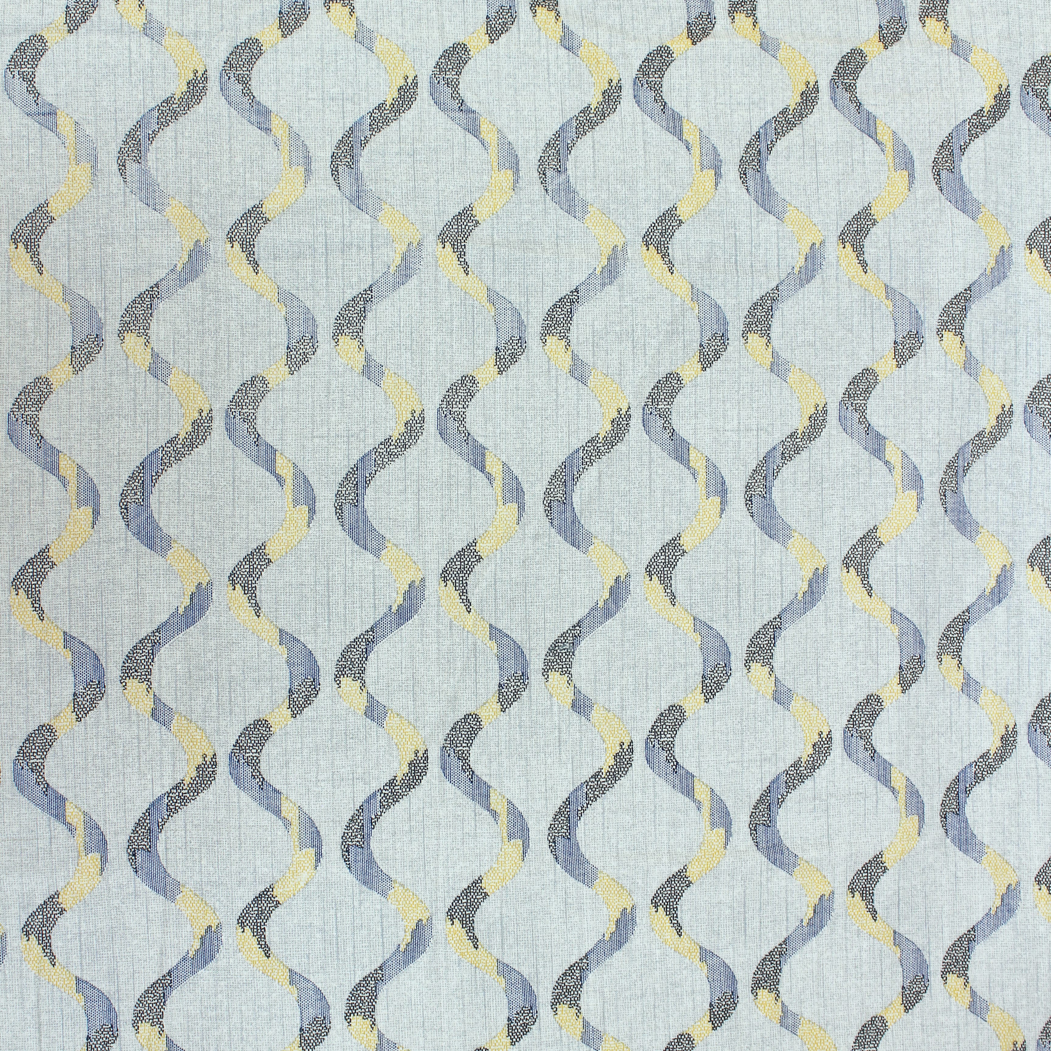 Close up view Riva Damask Cotton Dohar, Blue Design 