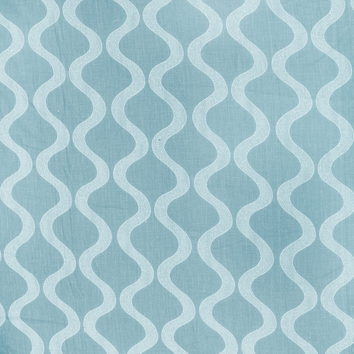 Full View Riva Damask Cotton Dohar, Blue Design 