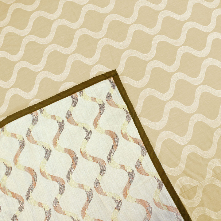 Riva Damask Cotton Dohar, Coffee