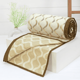 Riva Damask Cotton Dohar, Coffee