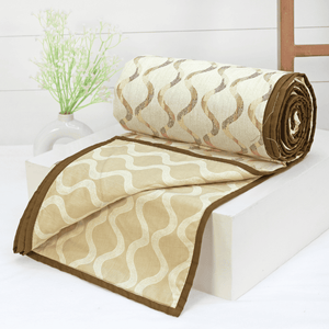 Riva Damask Cotton Dohar, Coffee
