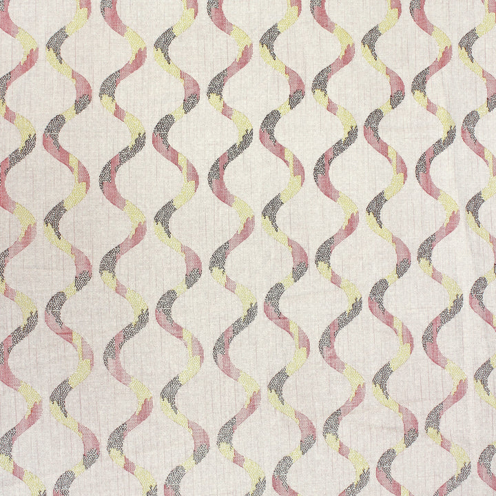 Full View Riva Damask Cotton Dohar, Peach Design 