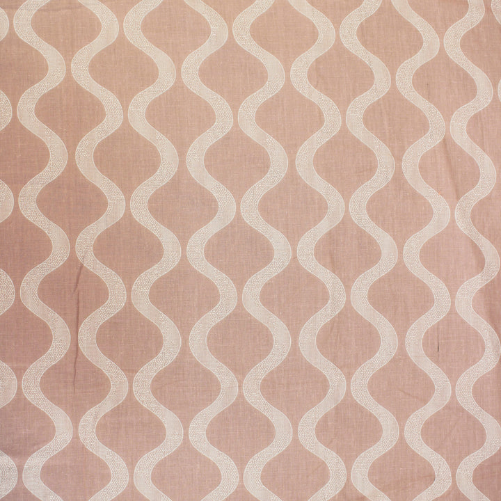 Full View Riva Damask Cotton Dohar, Peach Design 