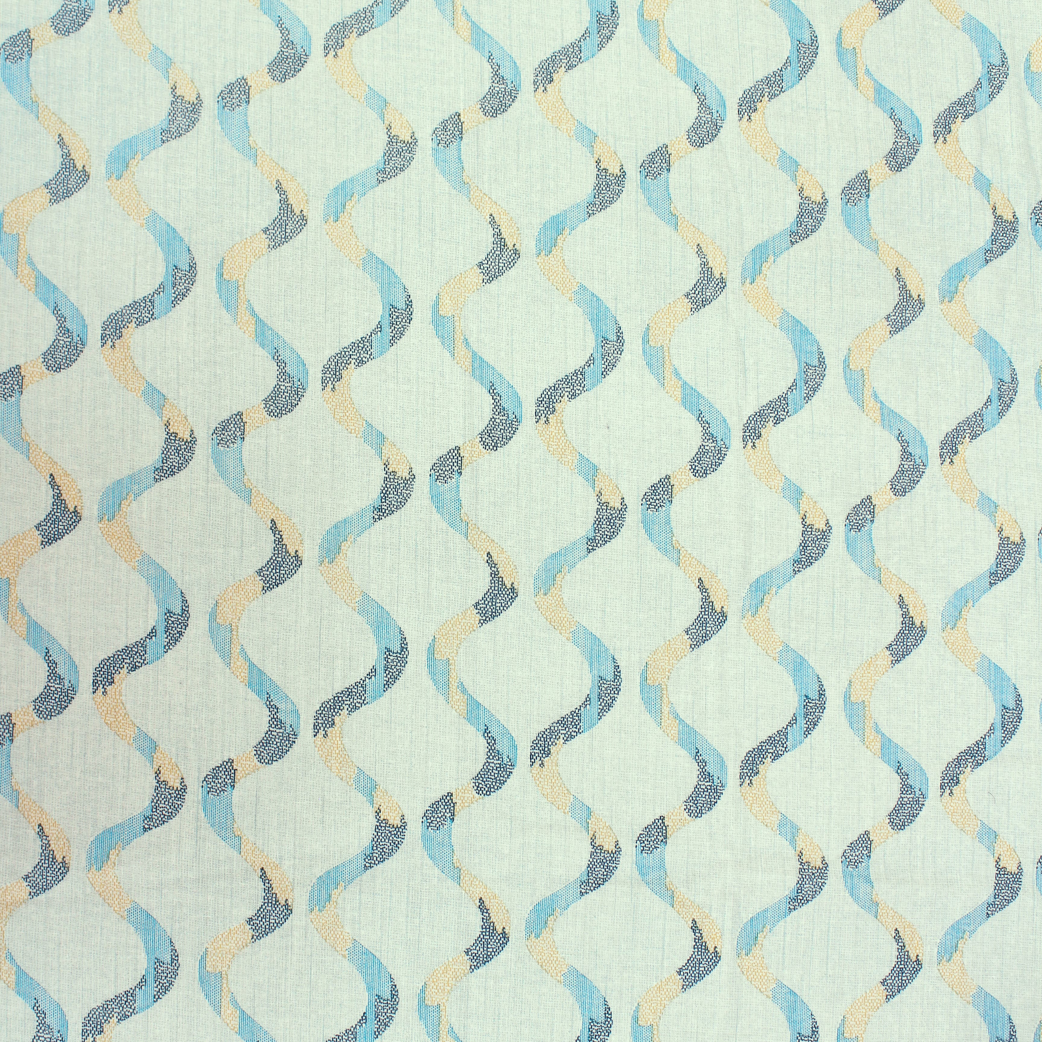 Riva Damask Cotton Dohar, Peacock Blue Design 