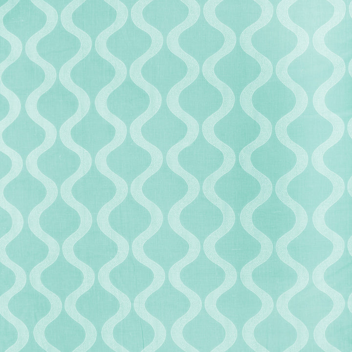 Full View Riva Damask Cotton Dohar, Peacock Blue Design 