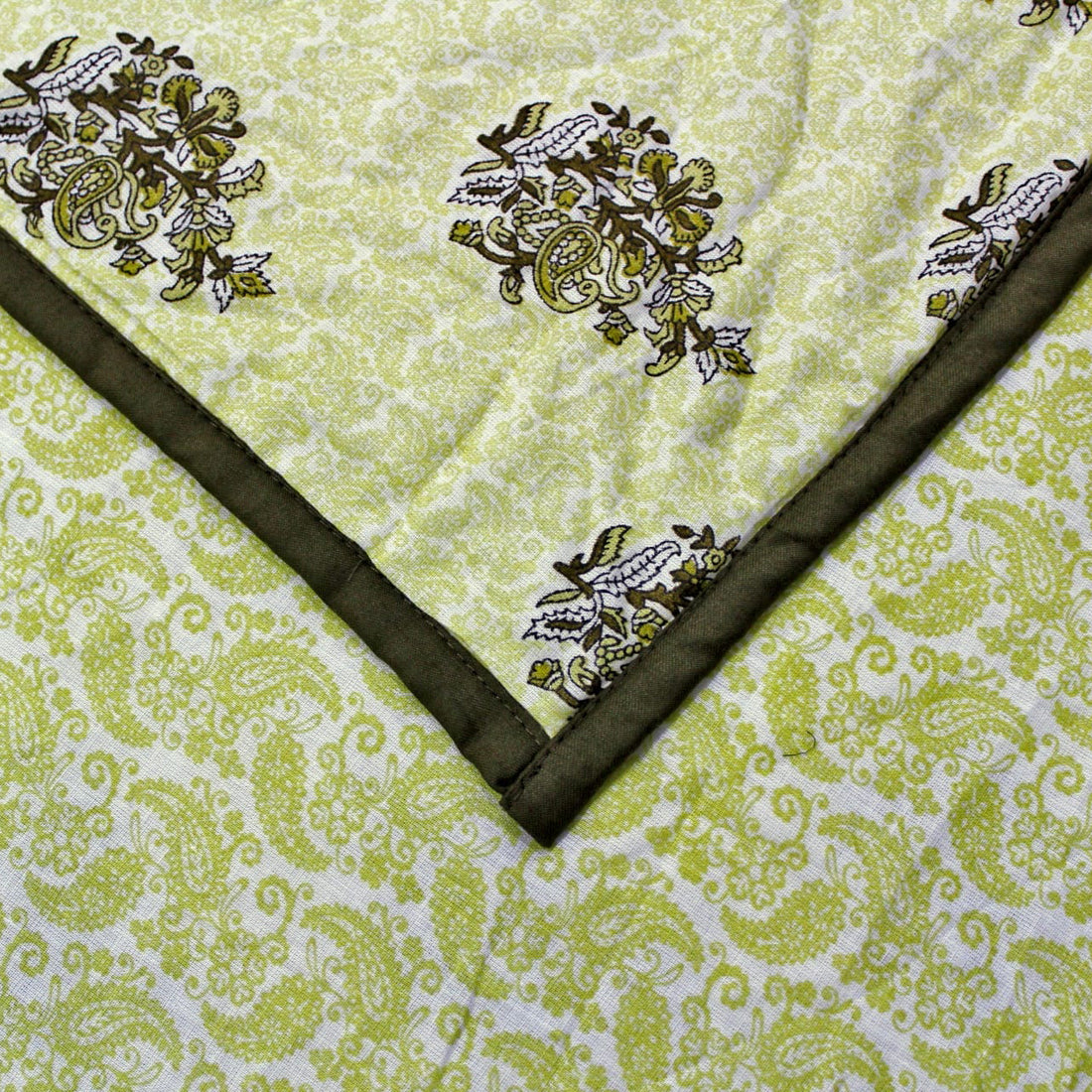 Riva Floral Cotton Dohar, Green