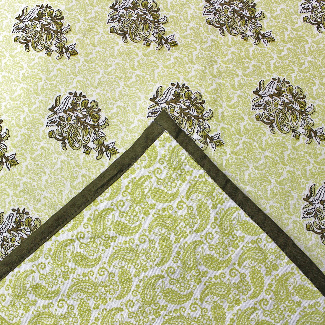 Riva Floral Cotton Dohar, Green