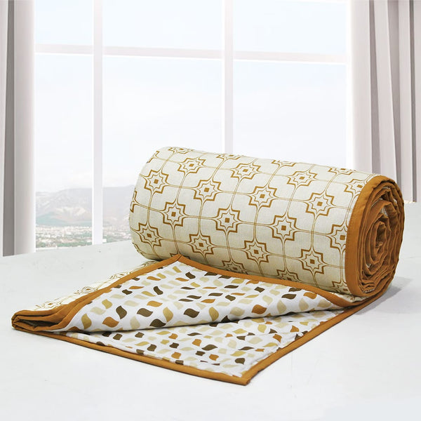 Riva Geometrical Cotton Dohar 
Mustard