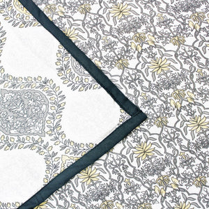 Soft Riva Damask Print Grey Cotton Dohar Online At Best Prices