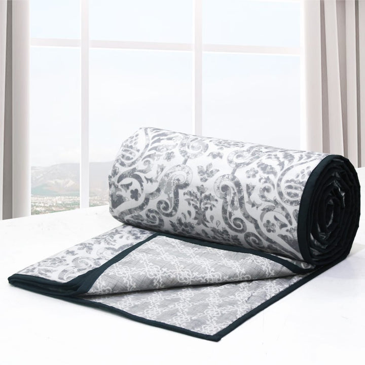 Soft Riva Floral Print Grey Cotton Dohar Online At Best Prices