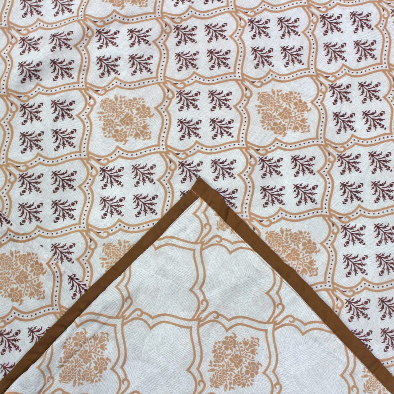 Riva Floral Cotton Dohar, Brown