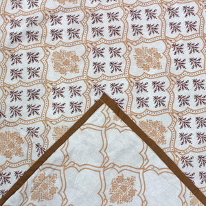 Riva Floral Cotton Dohar, Brown