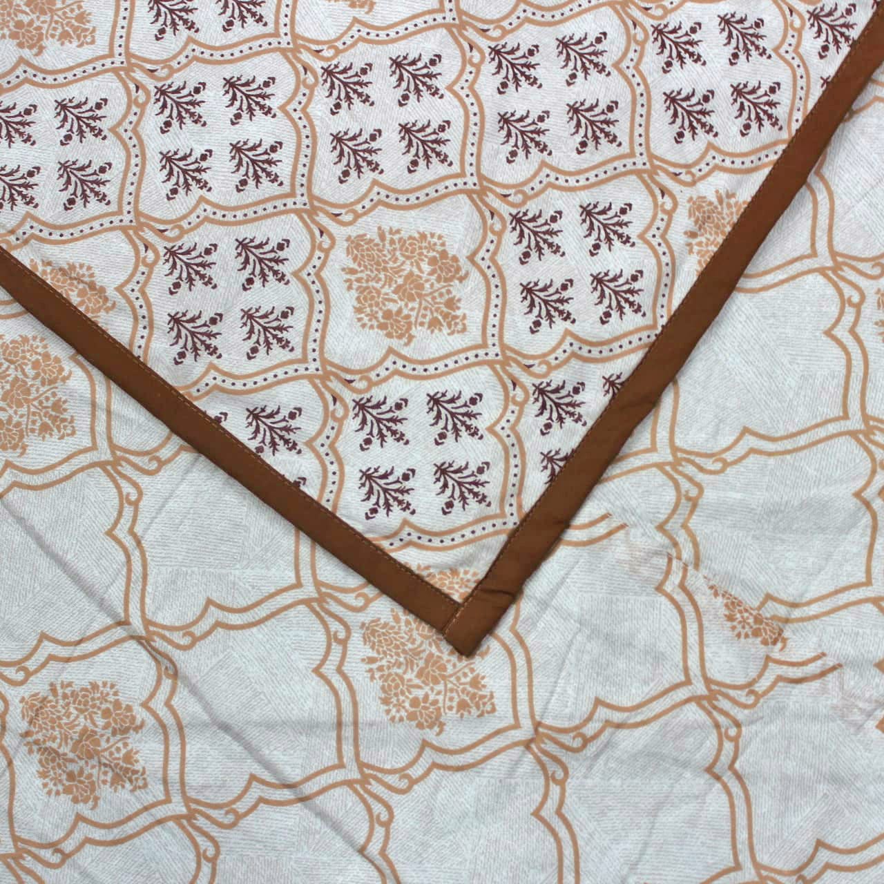 Riva Floral Cotton Dohar, Brown