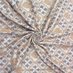 Riva Floral Cotton Dohar, Brown