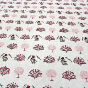 Full View Riva Floral Cotton Dohar, Burgundy  Design 