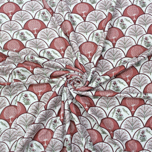 Riva Floral Cotton Dohar, Burgundy