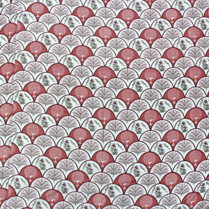 Full View Riva Floral Cotton Dohar, Burgundy Design 