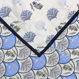 Riva Floral Cotton Dohar, Blue