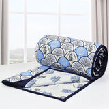 Riva Floral Cotton Dohar, Blue