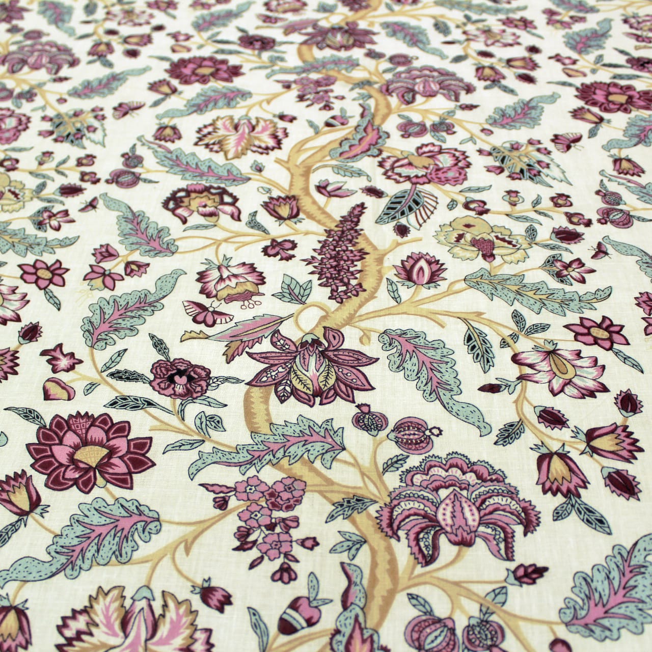 Full View Riva Floral Cotton Dohar Burgundy Design 