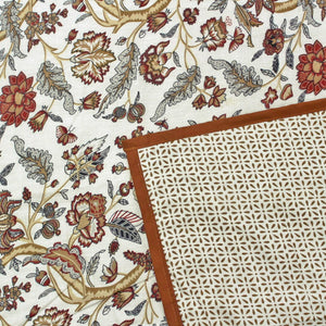 Riva Floral Cotton Dohar, Brown