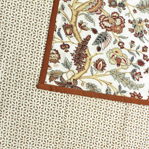 Riva Floral Cotton Dohar, Brown
