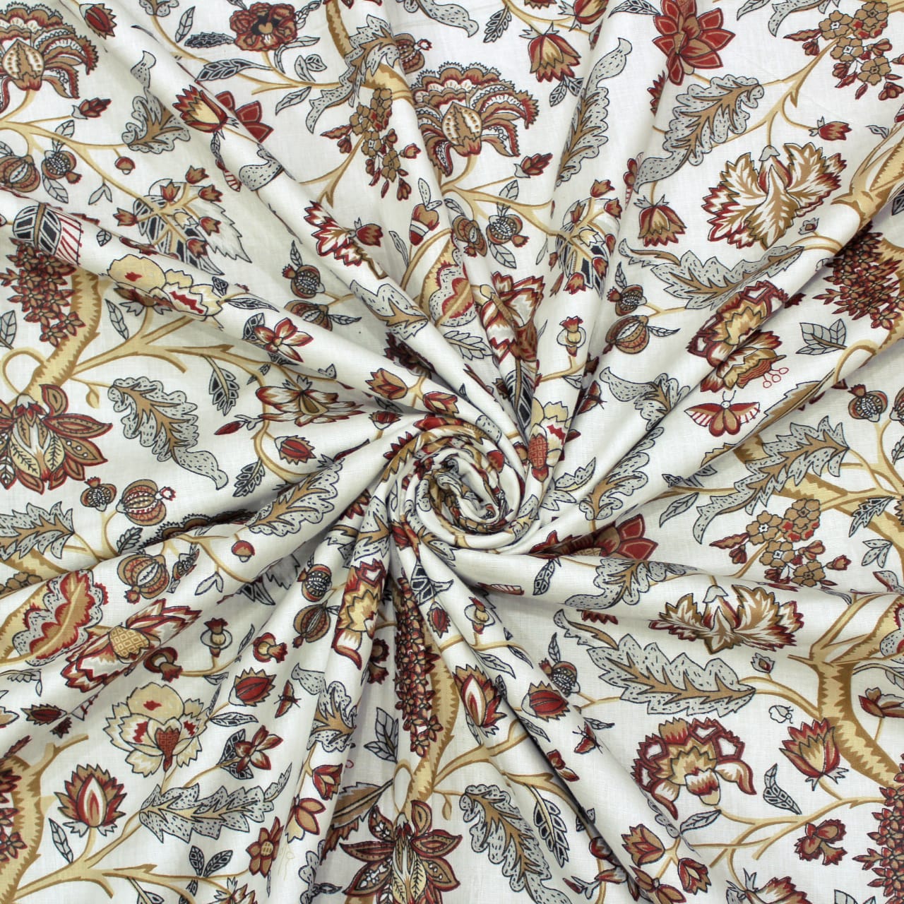 Riva Floral Cotton Dohar, Brown