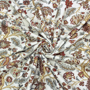 Riva Floral Cotton Dohar, Brown