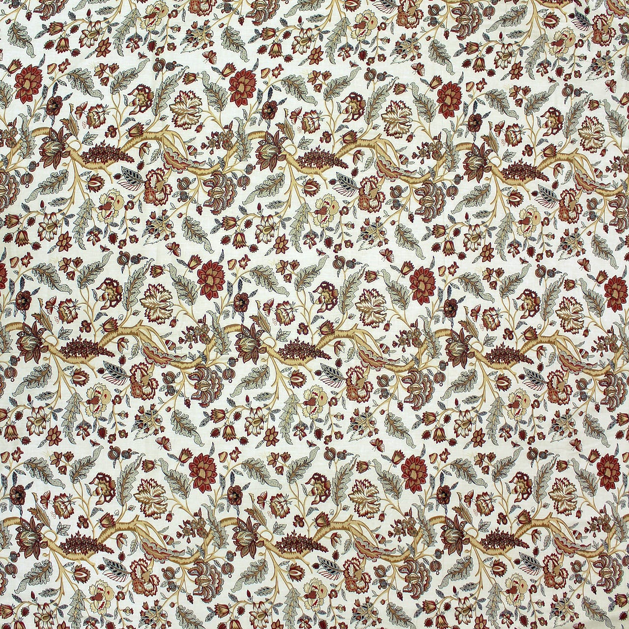 Full View Riva Floral Cotton Dohar, Brown Design 