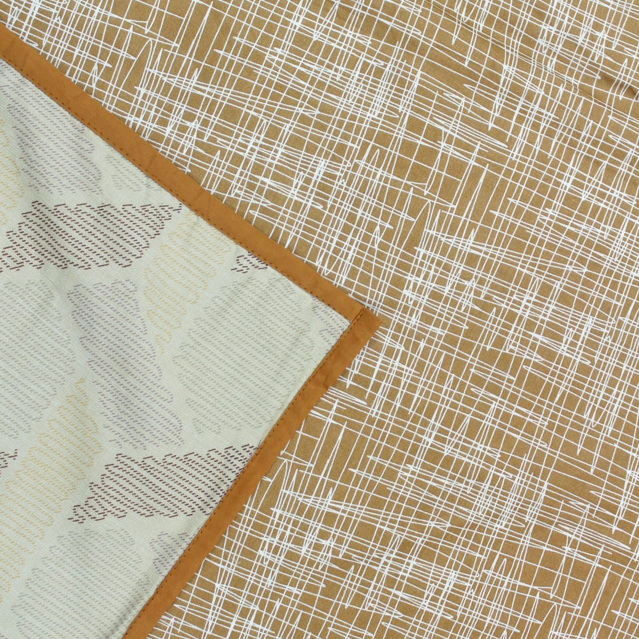 Riva Floral Cotton Dohar, Brown