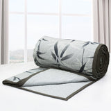 Riva Floral Cotton Dohar, Grey