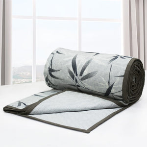 Riva Floral Cotton Dohar, Grey