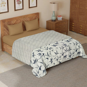 Riva Floral Cotton Dohar, Grey