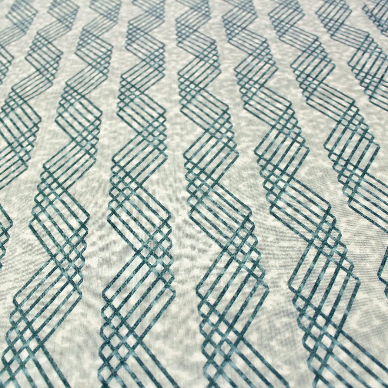 Full View Riva Floral Cotton Dohar, Peacock Blue  Design 