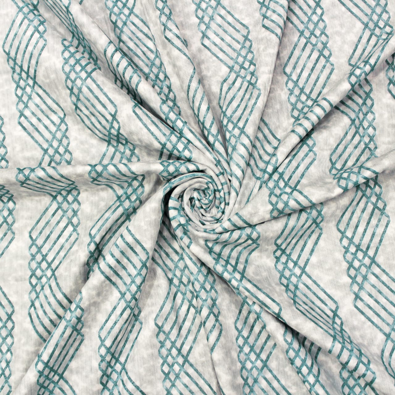 Riva Floral Cotton Dohar, Peacock Blue