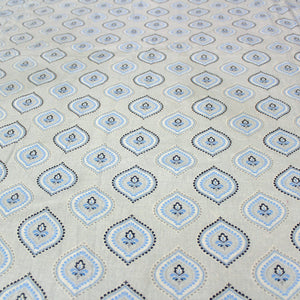 Full View Riva Floral Cotton Dohar, Blue Design 