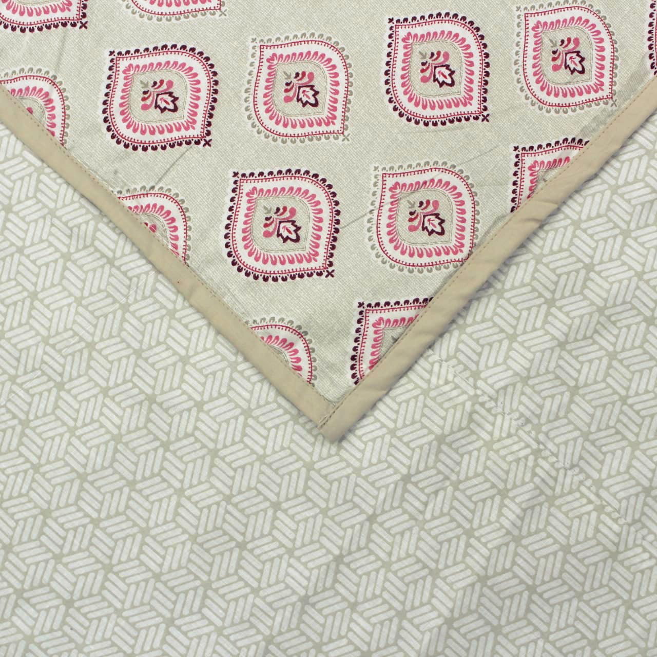 Riva Floral Cotton Dohar, Peach