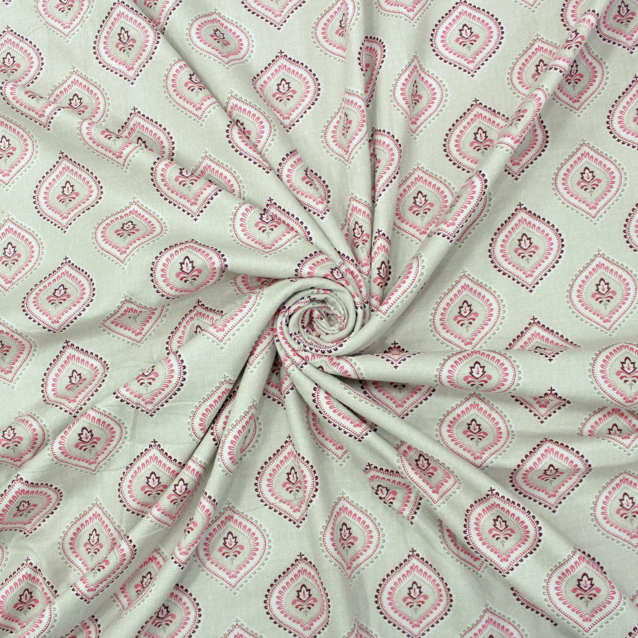 Riva Floral Cotton Dohar, Peach
