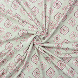 Riva Floral Cotton Dohar, Peach