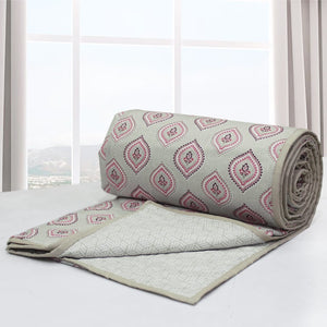 Riva Floral Cotton Dohar, Peach