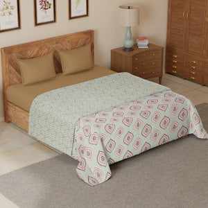 Riva Floral Cotton Dohar, Peach