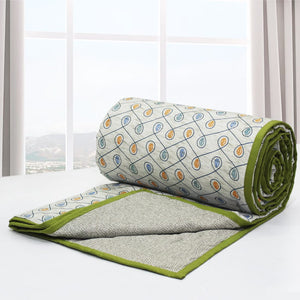 Riva Floral Cotton Dohar, Green
